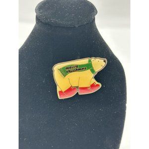 merry Christmas polar bear with Red tennis shoes